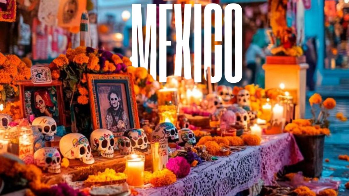 México Día de los Muertos flyer
